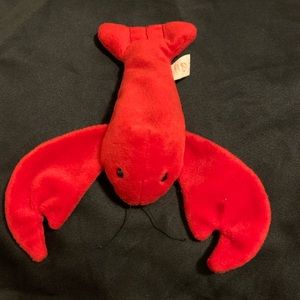 Vintage TY 1993 Pinchers the Lobster Beanie Baby NO SWING TAG